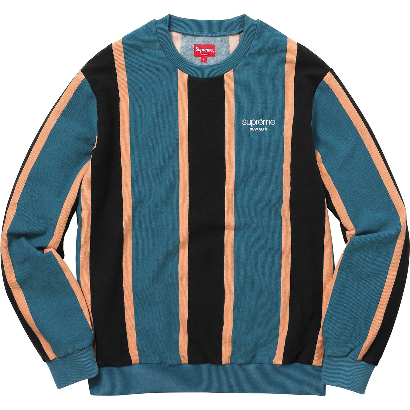 Vertical Striped Pique Crewneck - fall winter 2017 - Supreme