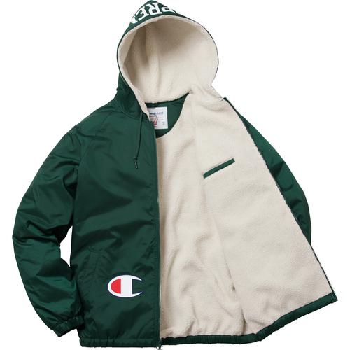 Details on Supreme Champion Sherpa Lined Hooded Jacket None from fall winter 2017 (Price is $210)