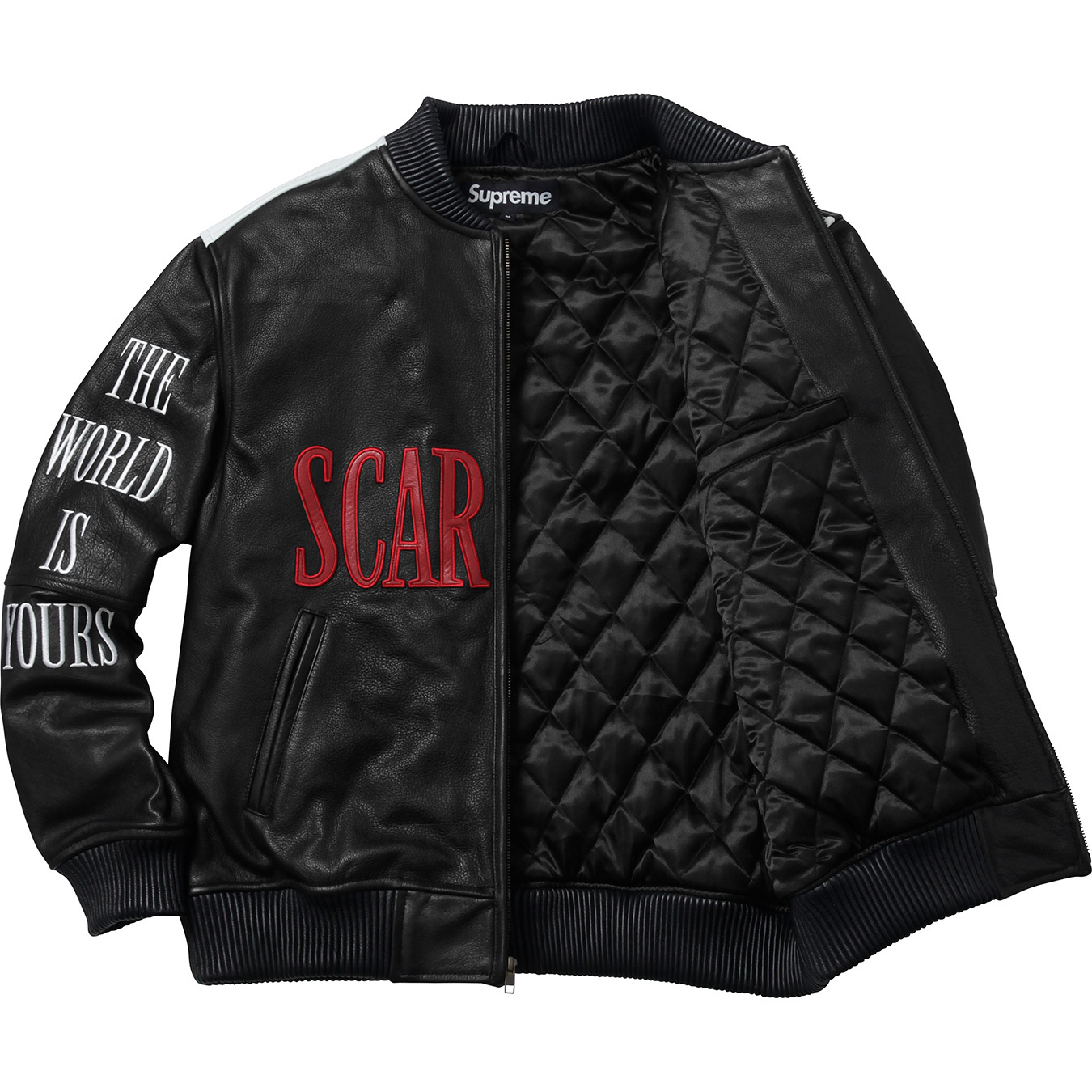 Scarface™ Embroidered Leather Jacket - fall winter 2017 - Supreme