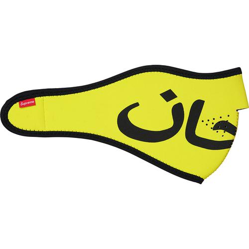 Details on Arabic Logo Neoprene Facemask None from fall winter
                                                    2017 (Price is $24)