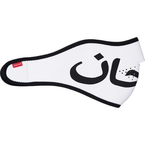 Details on Arabic Logo Neoprene Facemask None from fall winter
                                                    2017 (Price is $24)