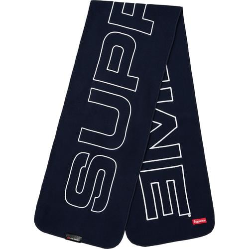 Supreme Polartec Logo Scarf Navy-