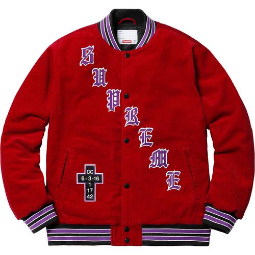 Details on Old English Corduroy Varsity Jacket None from spring summer 2018 (Price is $198)