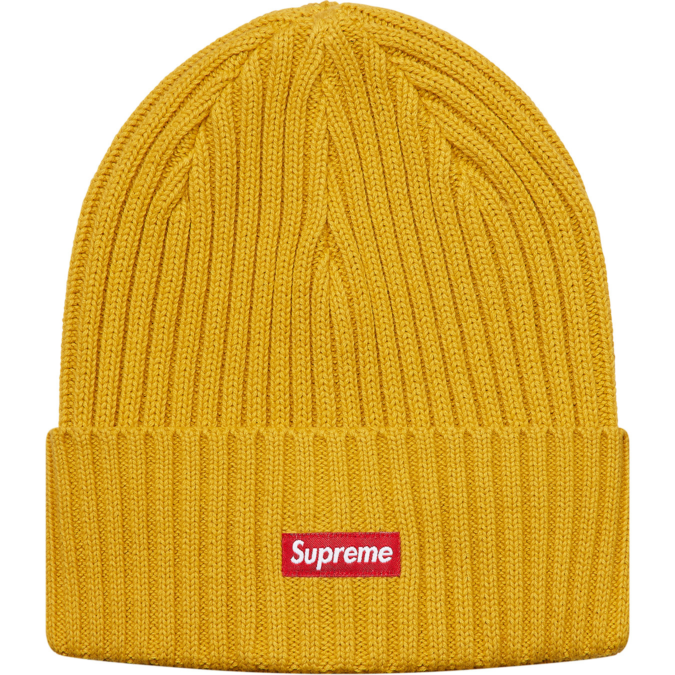 Supreme Overdyed Ribbed Knit Beanie - Red
