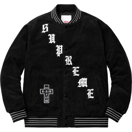 Supreme Old English Corduroy Varsity Jacket (SS18) - $198