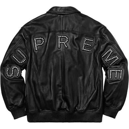 Details on Studded Arc Logo Leather Jacket None from spring summer
                                                    2018 (Price is $698)