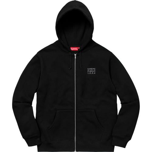Details on World Famous Zip Up Hooded Sweatshirt None from spring summer
                                                    2018 (Price is $148)