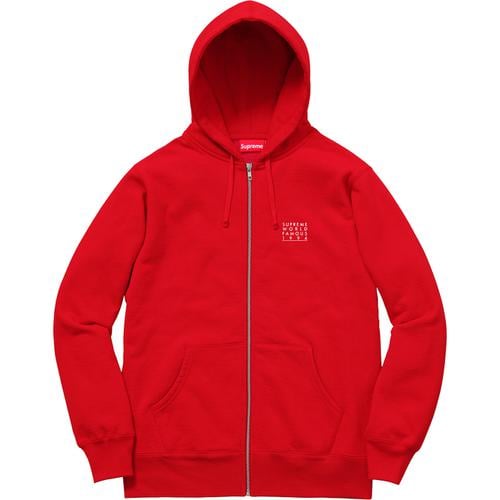 Details on World Famous Zip Up Hooded Sweatshirt None from spring summer
                                                    2018 (Price is $148)