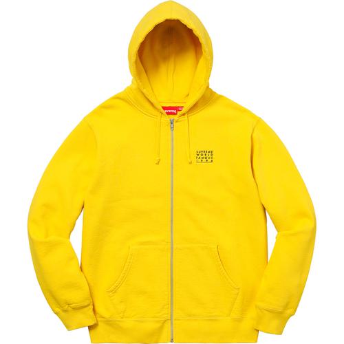 Details on World Famous Zip Up Hooded Sweatshirt None from spring summer
                                                    2018 (Price is $148)