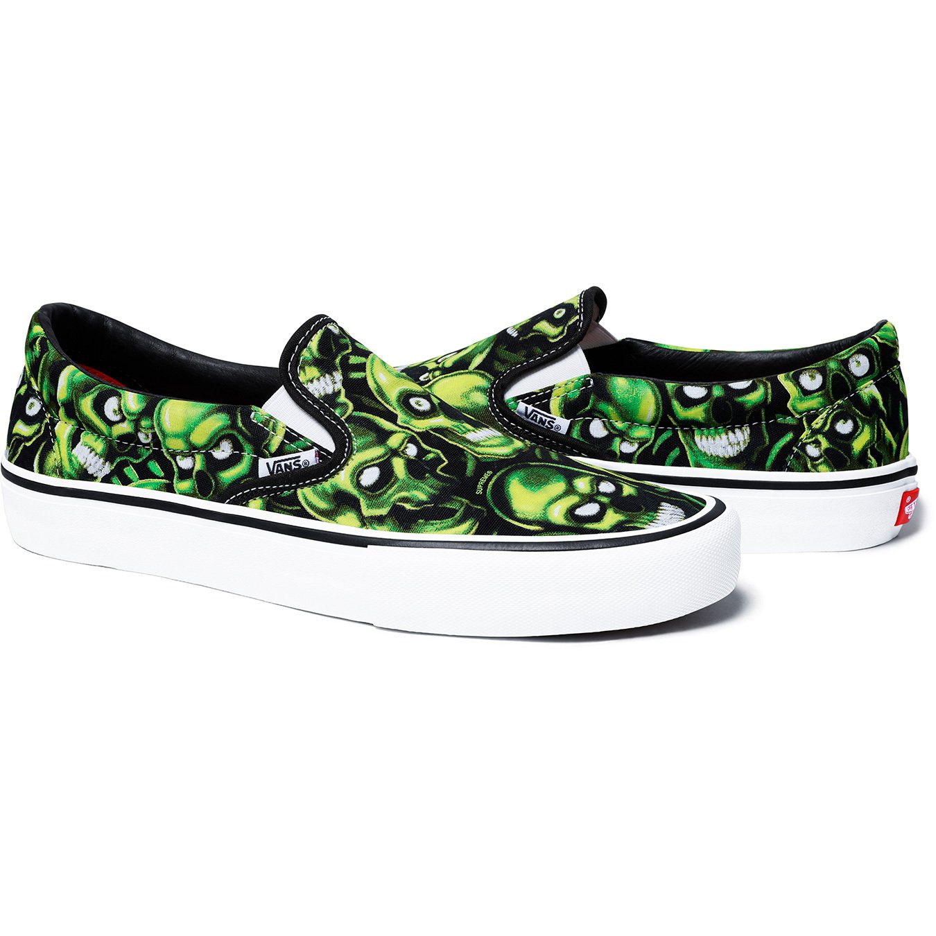 vans x supreme skull pile slip on