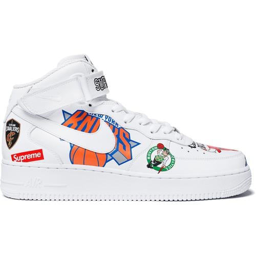 Details on Supreme Nike NBA Teams Air Force 1 Mid None from spring summer
                                                    2018 (Price is $165)