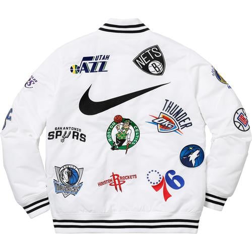 Details on Supreme Nike NBA Teams Warm-Up Jacket None from spring summer
                                                    2018 (Price is $328)