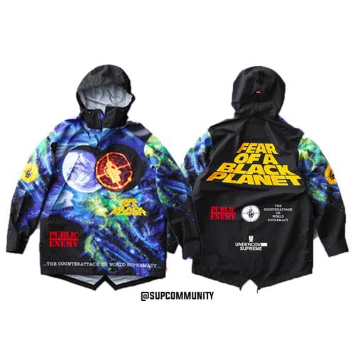 Details on Supreme UNDERCOVER Public Enemy Taped Seam Parka None from spring summer
                                                    2018 (Price is $648)