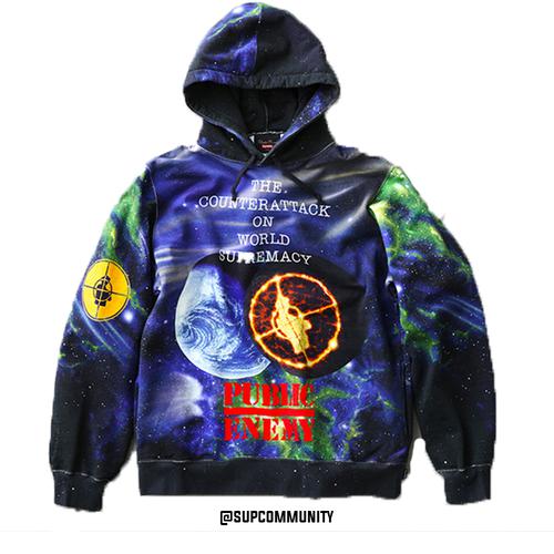 Details on Supreme UNDERCOVER Public Enemy Hooded Sweatshirt None from spring summer 2018 (Price is $218)