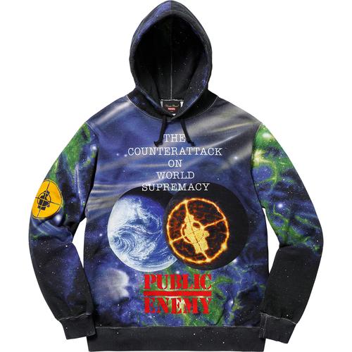 Details on Supreme UNDERCOVER Public Enemy Hooded Sweatshirt from spring summer 2018 (Price is $218)