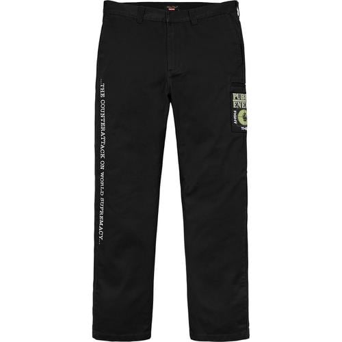 Details on Supreme UNDERCOVER Public Enemy Work Pant None from spring summer 2018 (Price is $178)