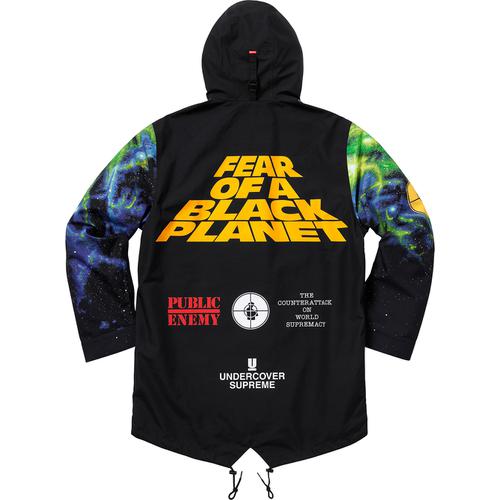 Details on Supreme UNDERCOVER Public Enemy Taped Seam Parka None from spring summer
                                                    2018 (Price is $648)