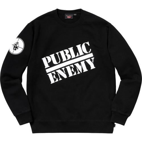 Details on Supreme UNDERCOVER Public Enemy Crewneck Sweatshirt None from spring summer 2018 (Price is $168)