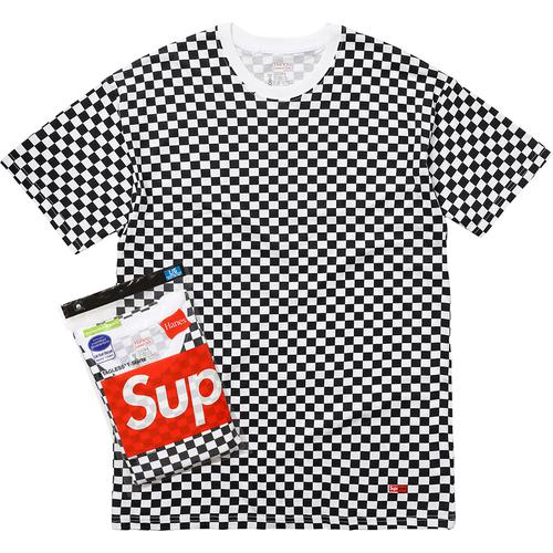 Supreme Supreme Hanes Checker Tagless Tees (2 Pack) releasing on Week 5 for spring summer 2018