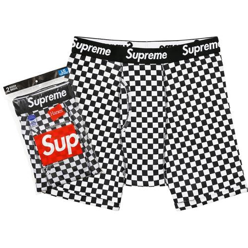 Details on Supreme Hanes Checker Boxer Briefs (2 Pack) from spring summer 2018 (Price is $40)