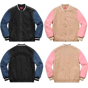 supreme denim varsity