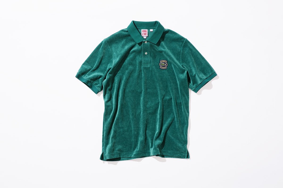 lacoste velour polo