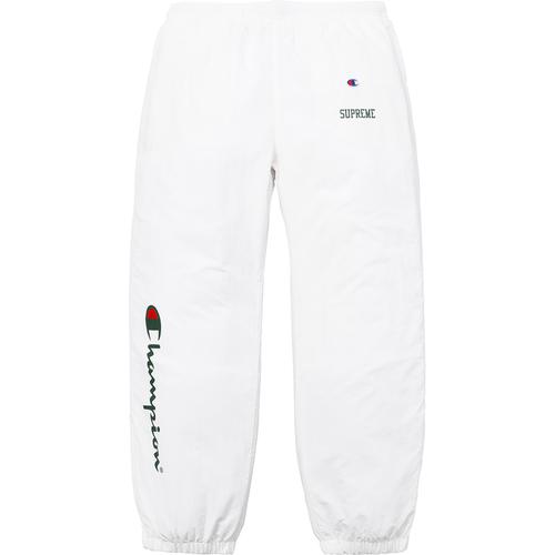 Details on Supreme Champion Track Pant None from spring summer
                                                    2018 (Price is $148)