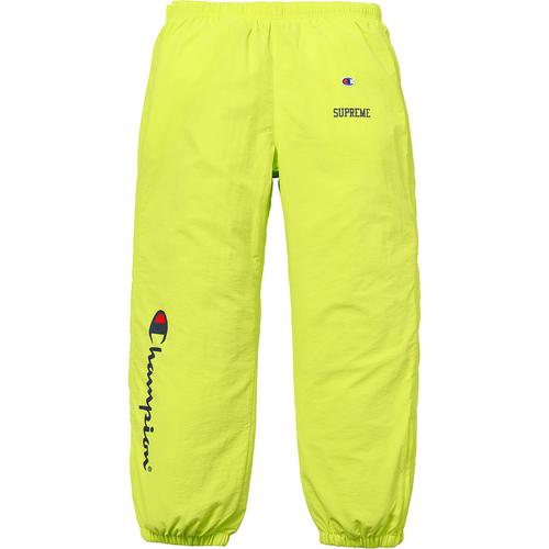 Details on Supreme Champion Track Pant None from spring summer
                                                    2018 (Price is $148)