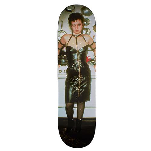 Details on Nan Goldin Supreme Nan as a dominatrix Skateboard from spring summer 2018 (Price is $88)