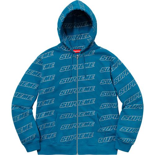 Repeat Zip Up Hooded Sweatshirt - spring summer 2018 - Supreme