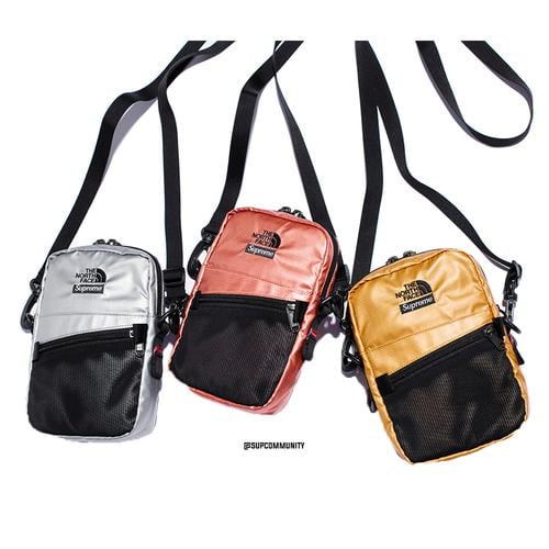 Details on Supreme The North Face Metallic Shoulder Bag from spring summer
                                            2018 (Price is $66)