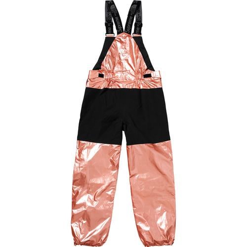 Details on Supreme The North Face Metallic Mountain Bib Pants None from spring summer
                                                    2018 (Price is $388)