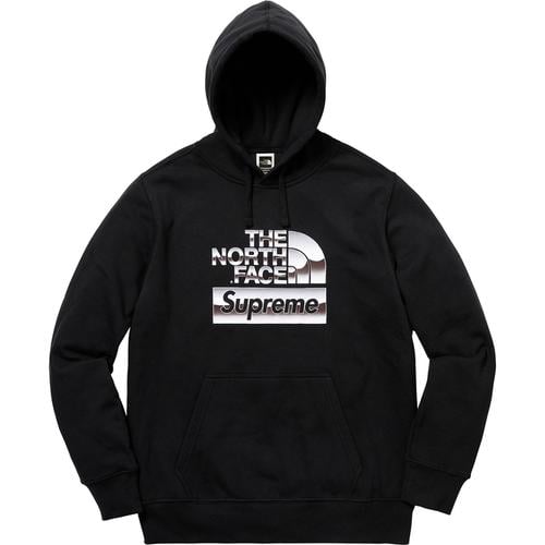 Details on Supreme The North Face Metallic Logo Hooded Sweatshirt None from spring summer
                                                    2018 (Price is $138)