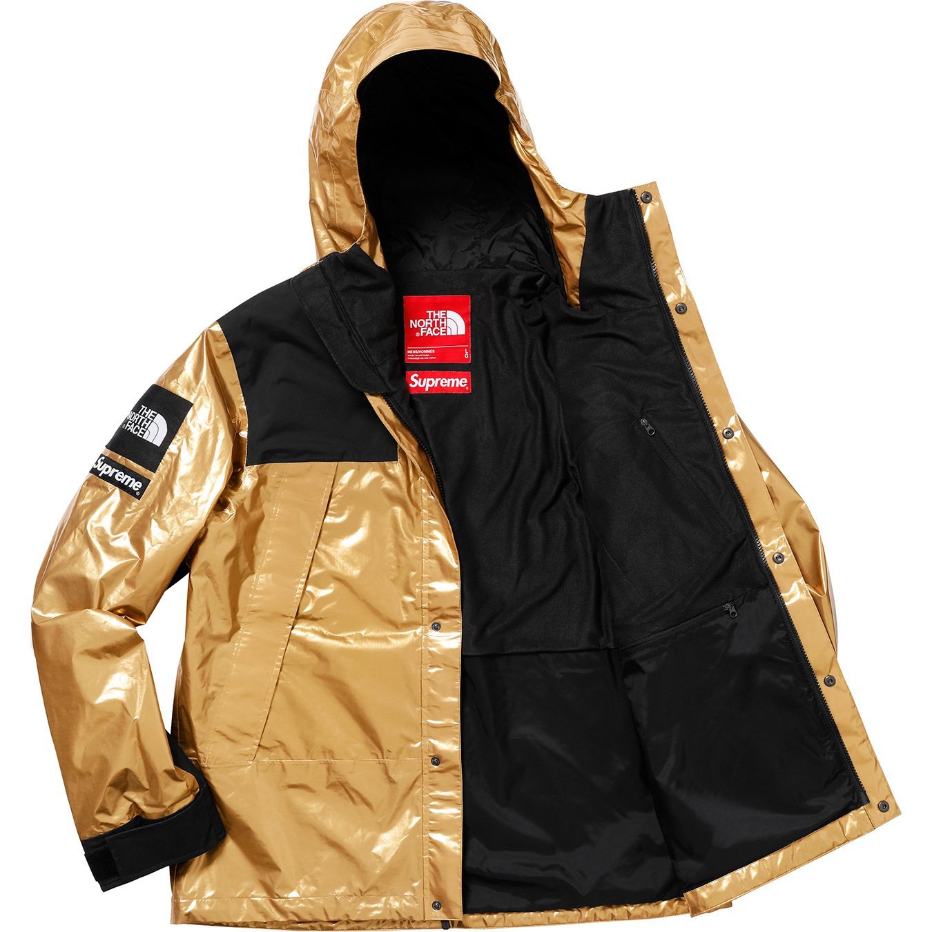 Supreme TNF Metallic Mountain Parka - Gold