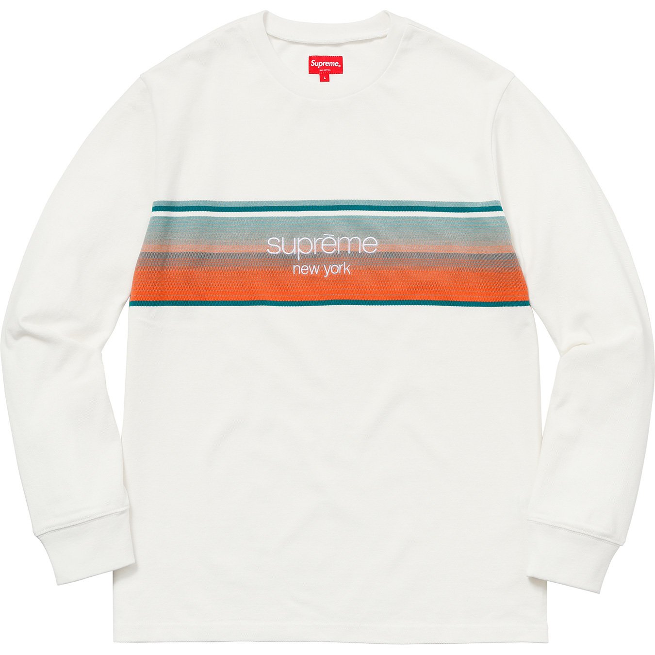Supreme Shadow Stripe L S Top (SS18) - $110