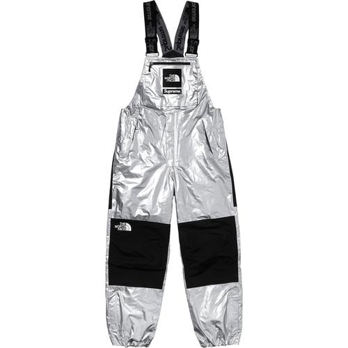 Details on Supreme The North Face Metallic Mountain Bib Pants None from spring summer 2018 (Price is $388)