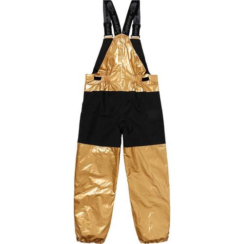 Details on Supreme The North Face Metallic Mountain Bib Pants None from spring summer
                                                    2018 (Price is $388)