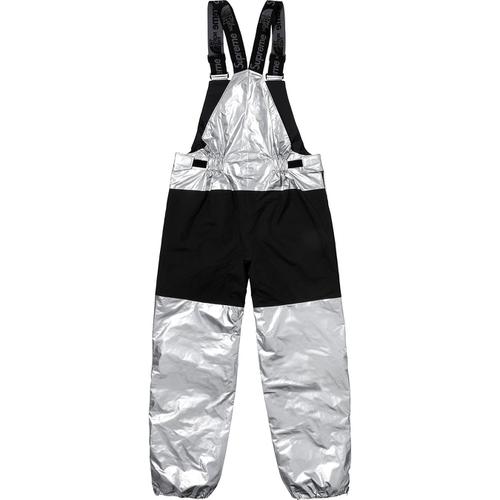 Details on Supreme The North Face Metallic Mountain Bib Pants None from spring summer
                                                    2018 (Price is $388)