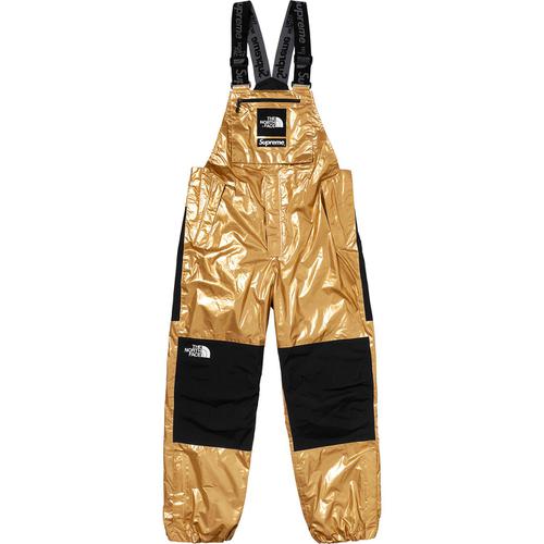 Details on Supreme The North Face Metallic Mountain Bib Pants None from spring summer
                                                    2018 (Price is $388)