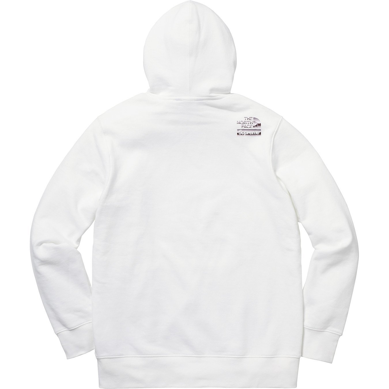 supreme the north face metallic logo hooded sweatshirt black