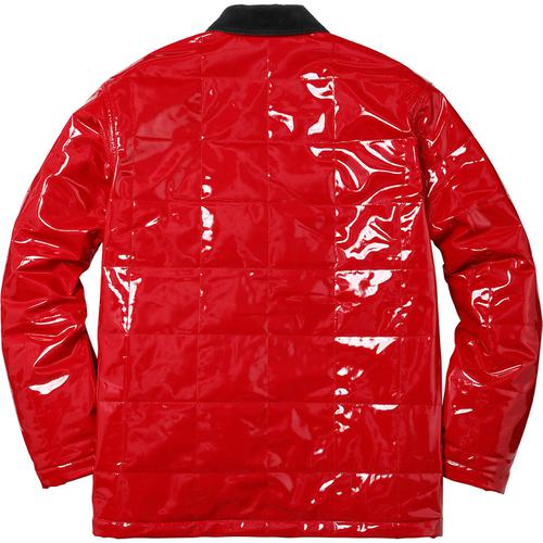 Details on Quilted Patent Vinyl Work Jacket None from spring summer
                                                    2018 (Price is $198)