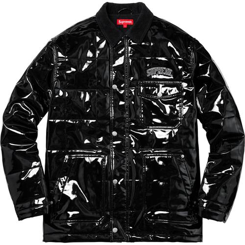 Details on Quilted Patent Vinyl Work Jacket None from spring summer
                                                    2018 (Price is $198)