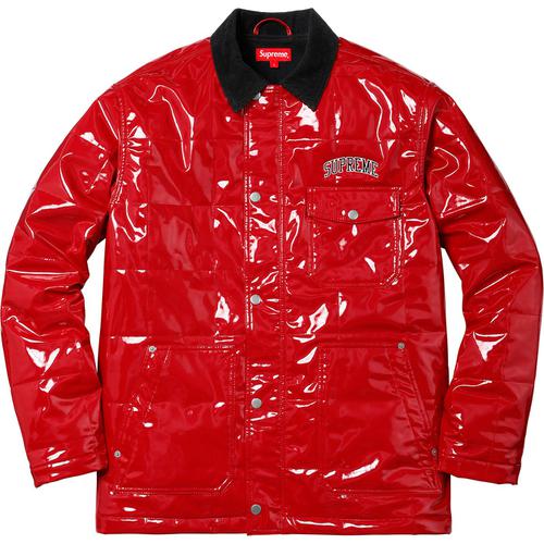 Details on Quilted Patent Vinyl Work Jacket None from spring summer
                                                    2018 (Price is $198)