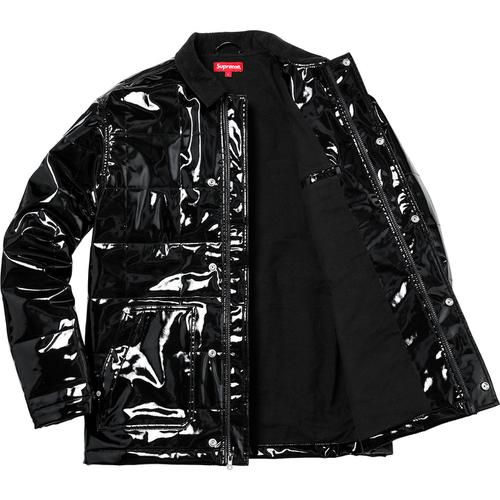 Details on Quilted Patent Vinyl Work Jacket None from spring summer
                                                    2018 (Price is $198)