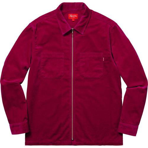 Details on Velvet Zip Up Shirt None from spring summer
                                                    2018 (Price is $138)