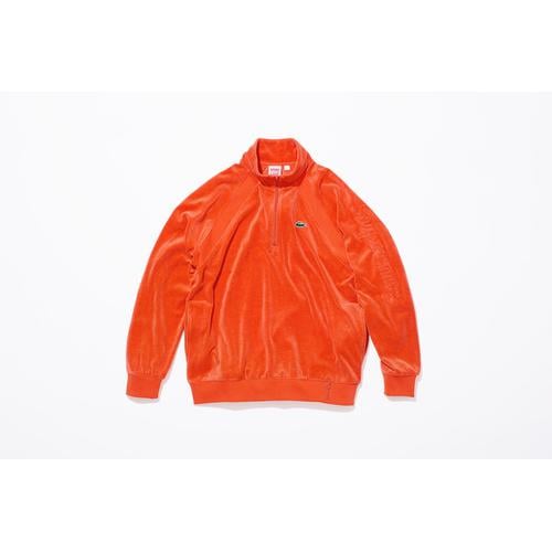 Details on Supreme LACOSTE Velour Half-Zip Track Top None from spring summer
                                                    2018 (Price is $188)