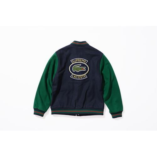 Details on Supreme LACOSTE Wool Varsity Jacket None from spring summer
                                                    2018 (Price is $368)