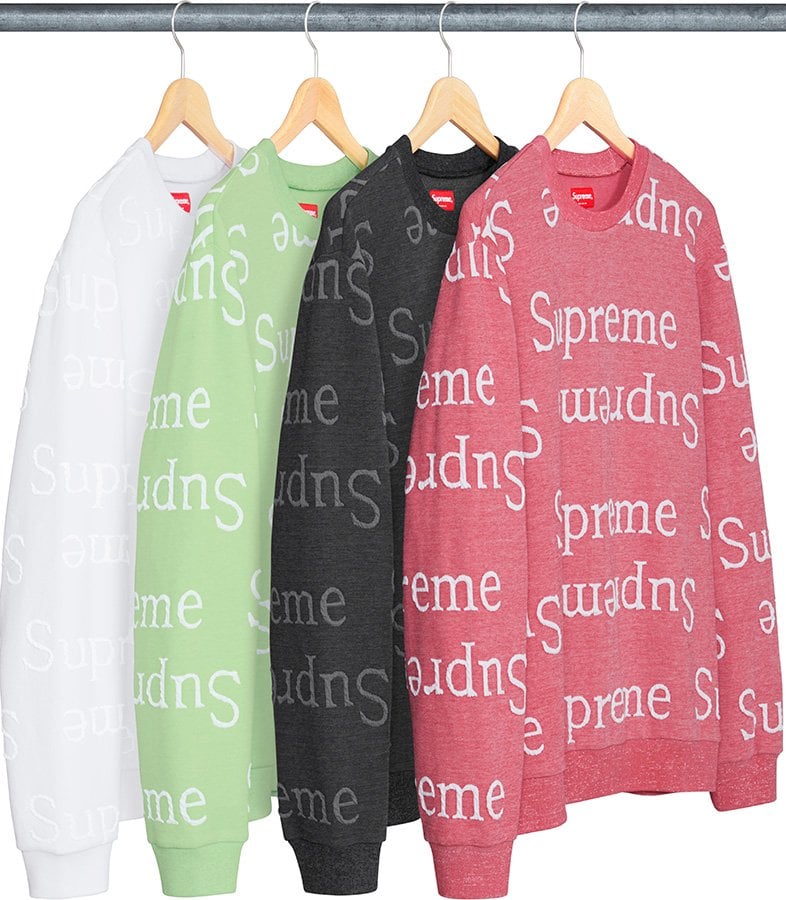 Jacquard Logo Crewneck   spring summer    Supreme