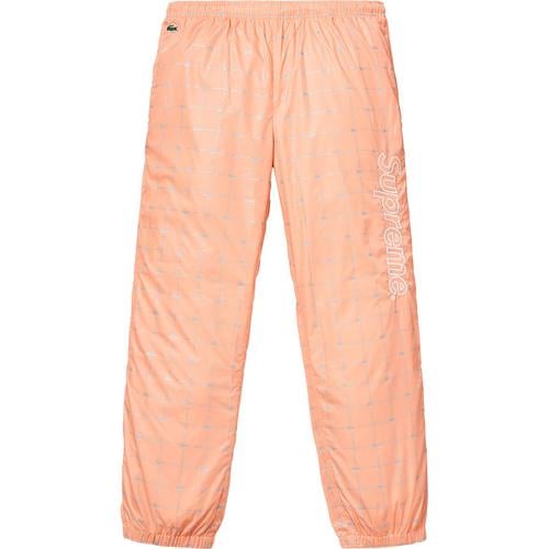 Details on Supreme LACOSTE Reflective Grid Nylon Track Pant None from spring summer
                                                    2018 (Price is $138)