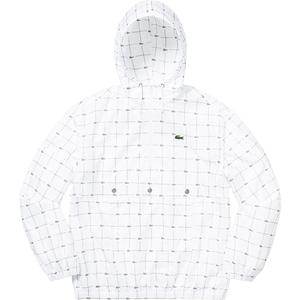 supreme lacoste reflective grid nylon anorak black